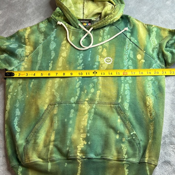 🎉HOST PICK🎉NWOT Big Bud Press Hand-Painted Sweats Hoodie Green Moss Unisex - Picture 11 of 13